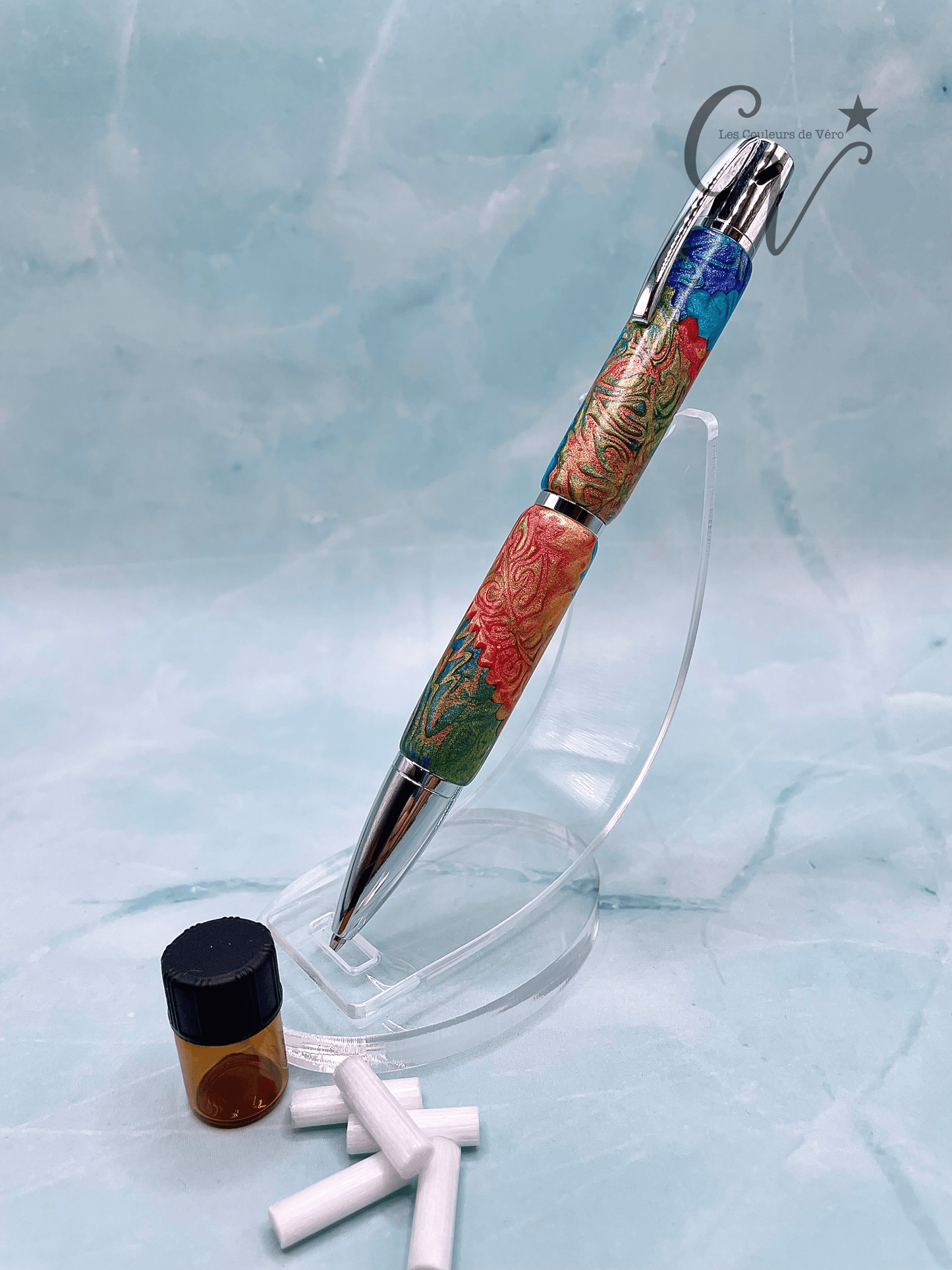 Stylo bille à torsion aromathérapie; Casse-tête de couleurs!