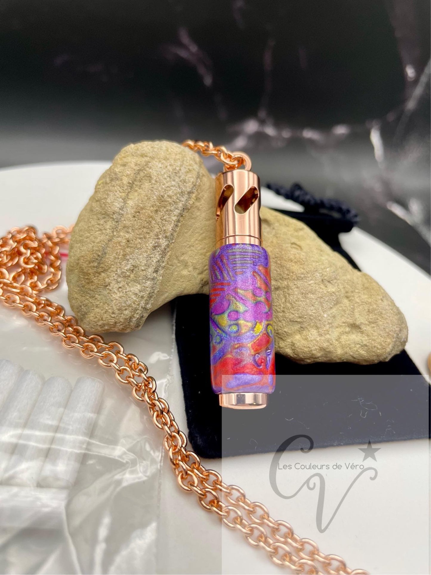 Collier d'aromathérapie; Petit, anti-stress, unique et réutilisable.