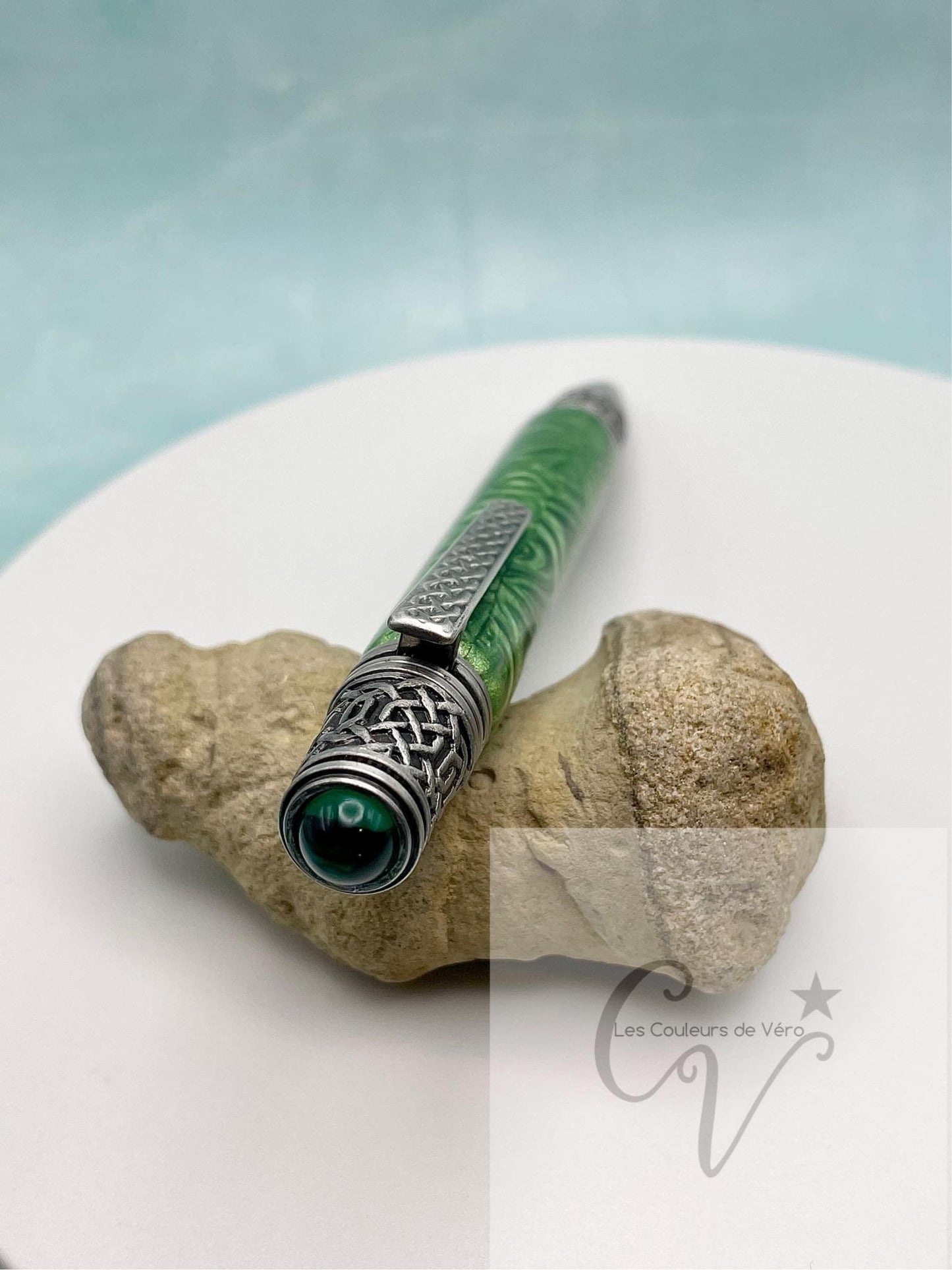 Celtic stylo bille de collection à torsion; unique en pâte polymère!