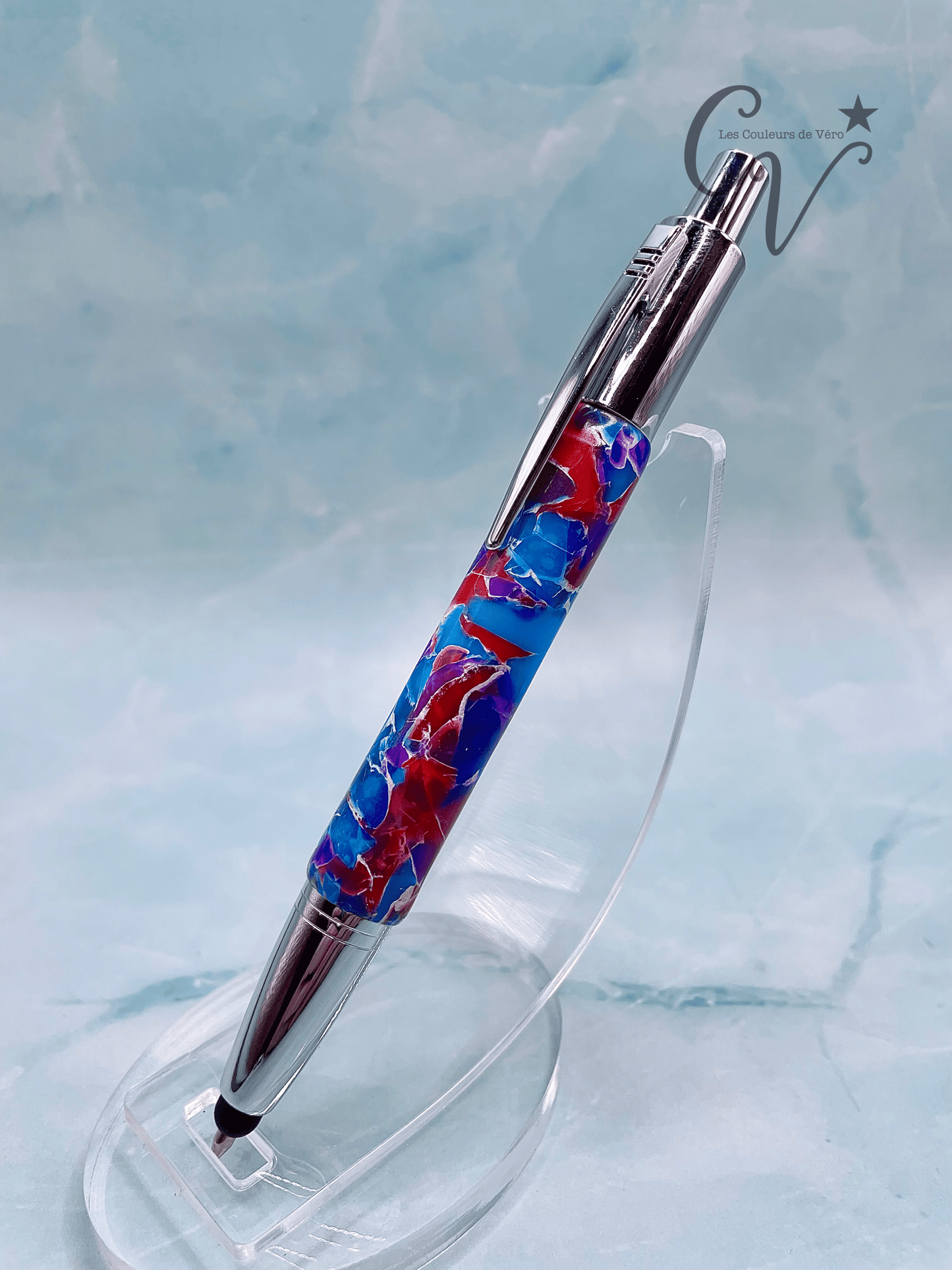 Touch stylus & click ballpoint pen; Spiral puzzle!