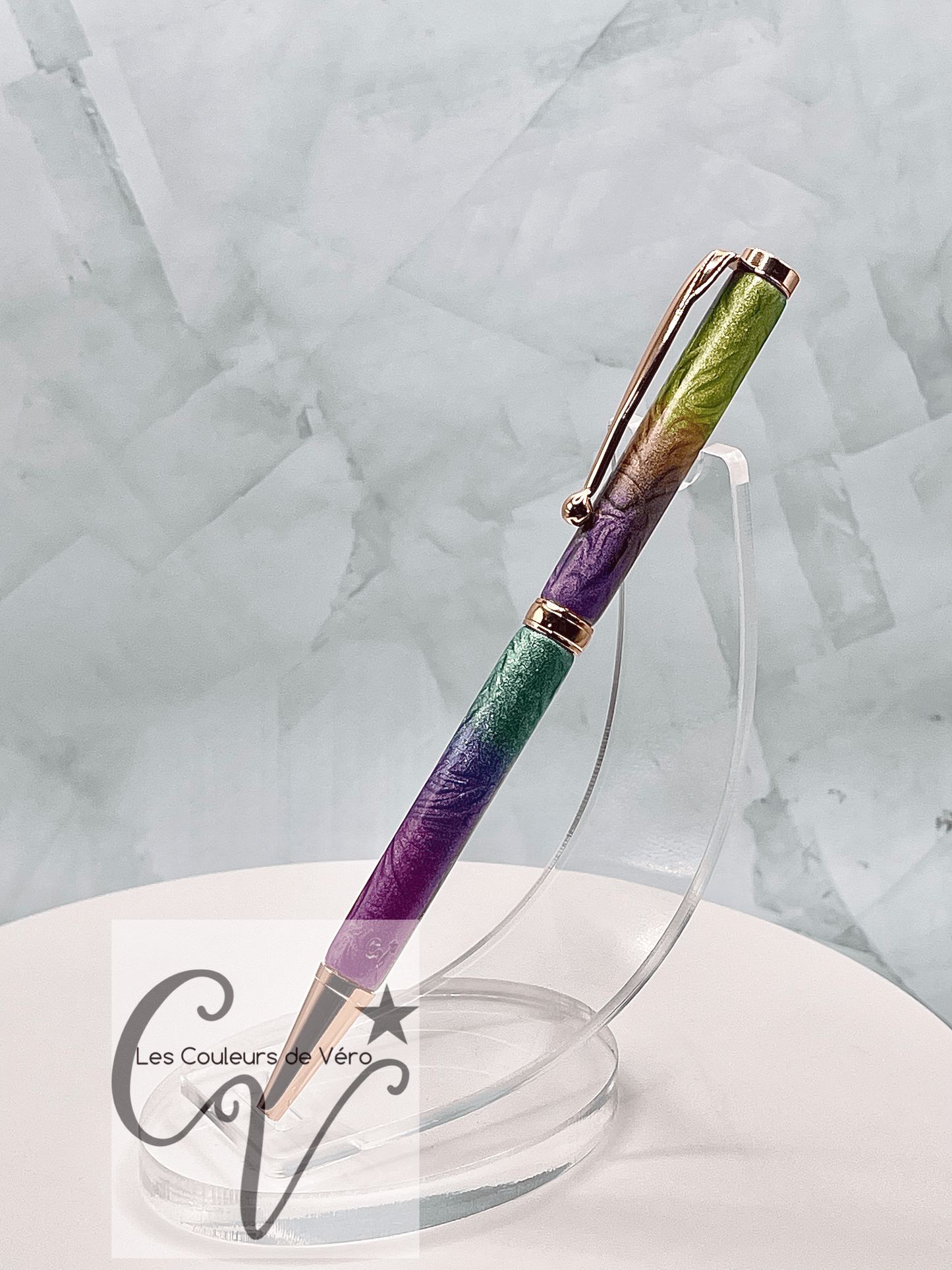 Slimline Thin Line Twist Collectible Ballpoint Pen; Colorful foliage!