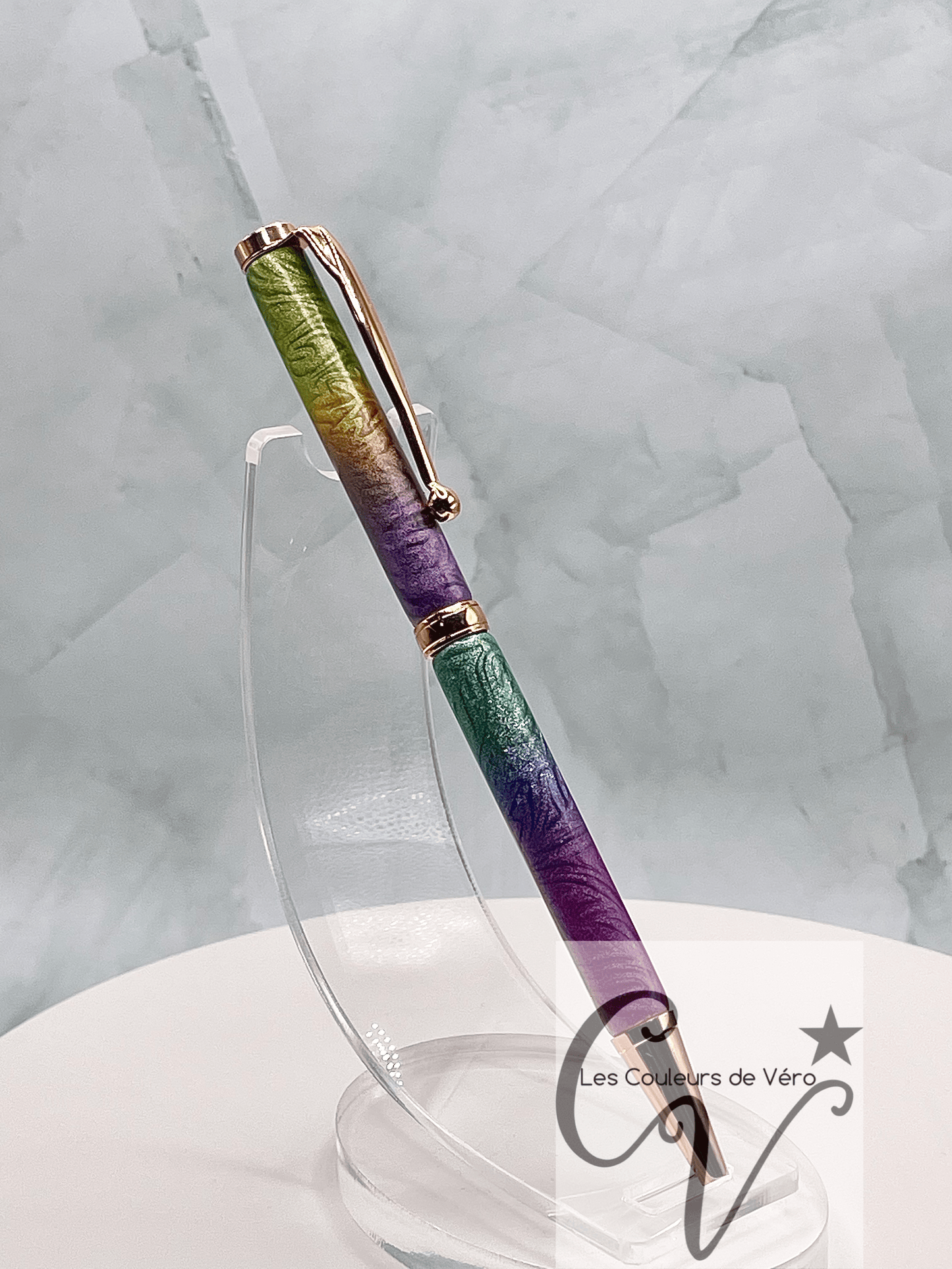 Slimline Thin Line Twist Collectible Ballpoint Pen; Colorful foliage!