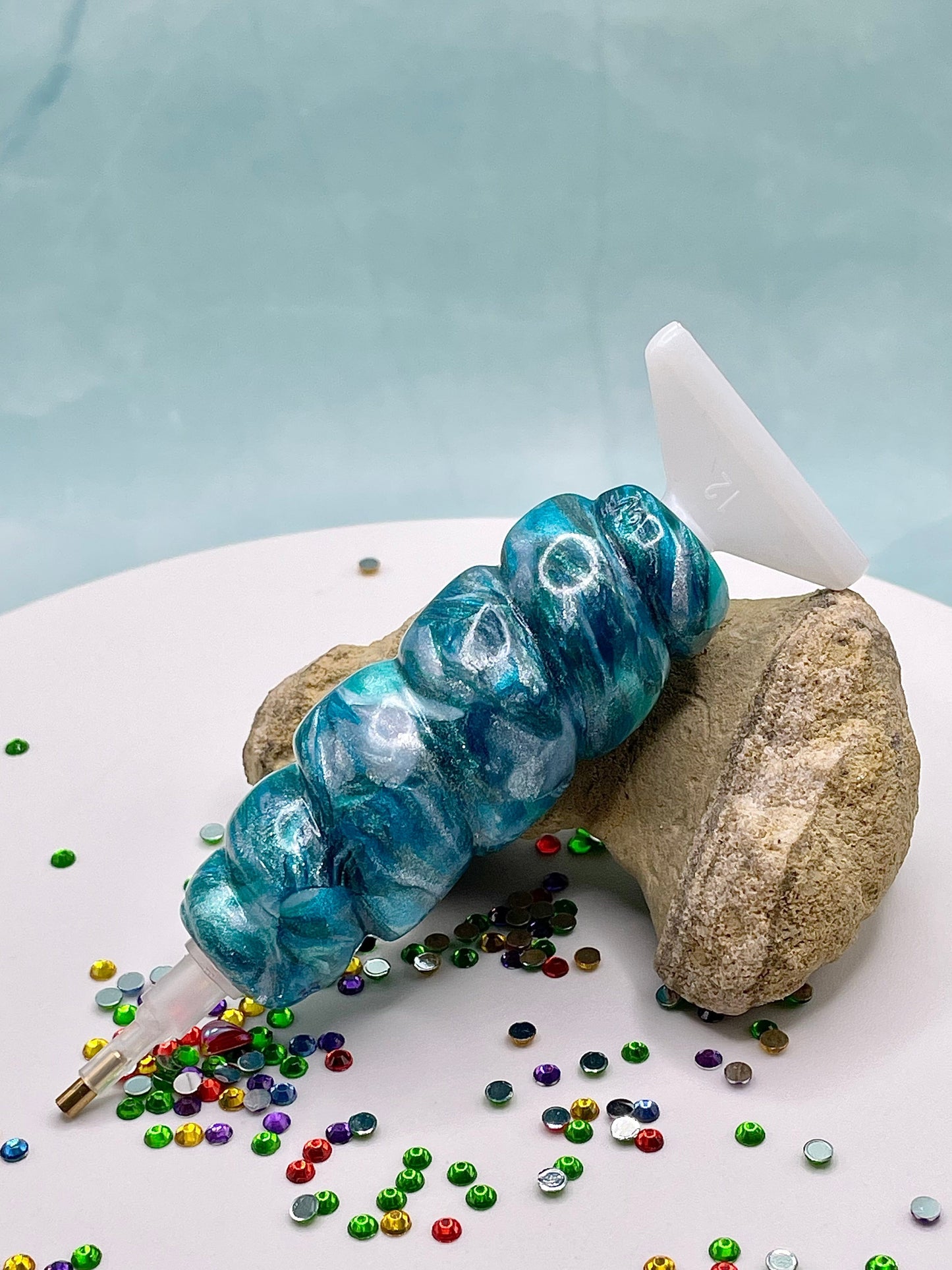 Mini, Micro; Ergonomic diamond painting stylus/pencil; Ocean stones!