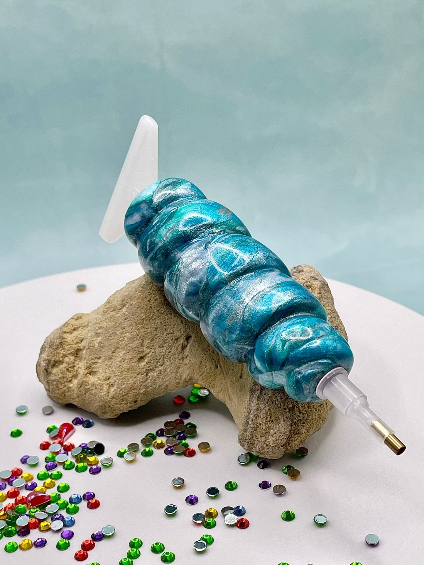 Mini, Micro; Ergonomic diamond painting stylus/pencil; Ocean stones!