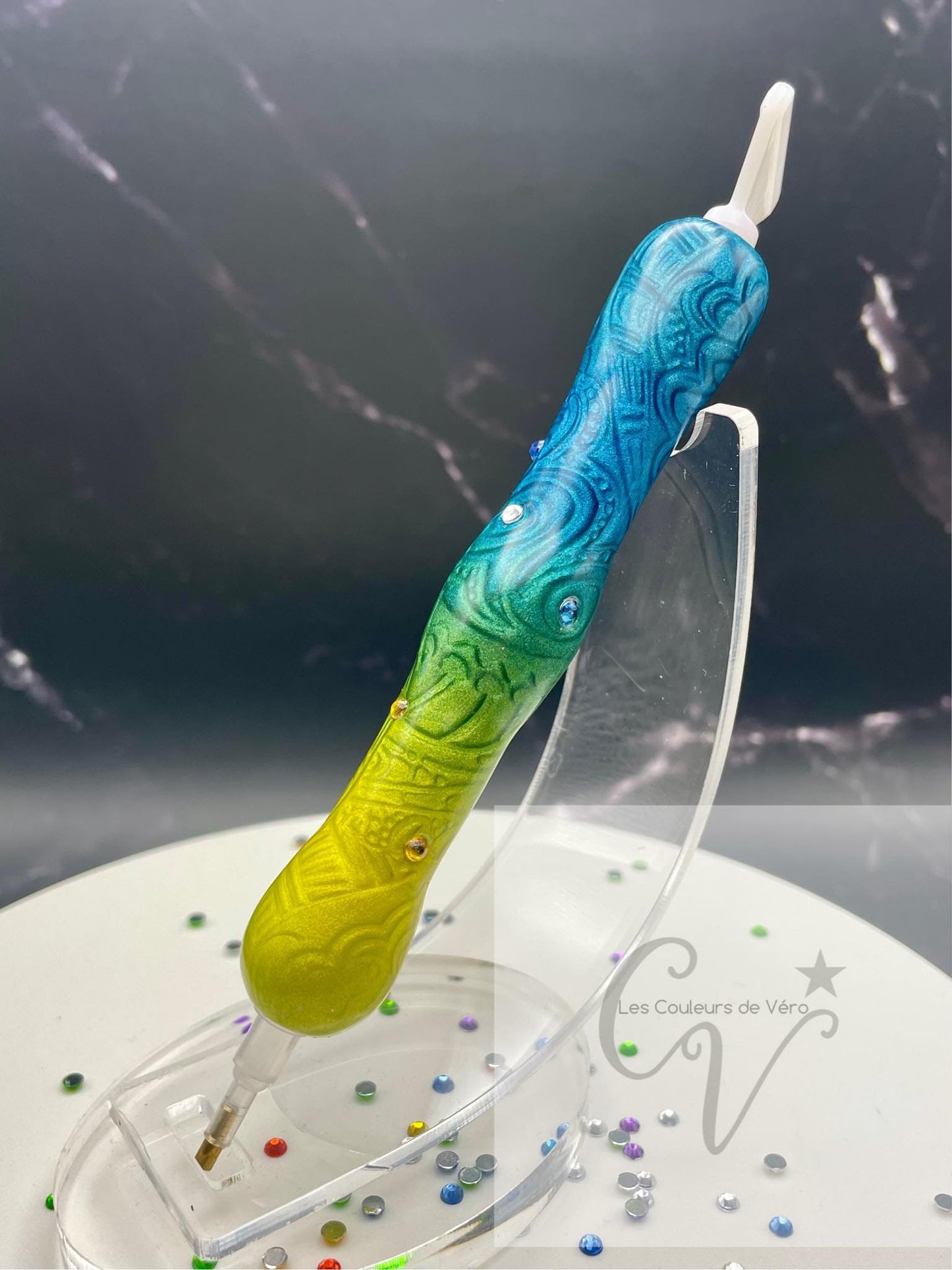 Ergonomic diamond painting stylus/pencil; Very light, unbreakable, comfortable, unique (non-reproducible) Handmade!