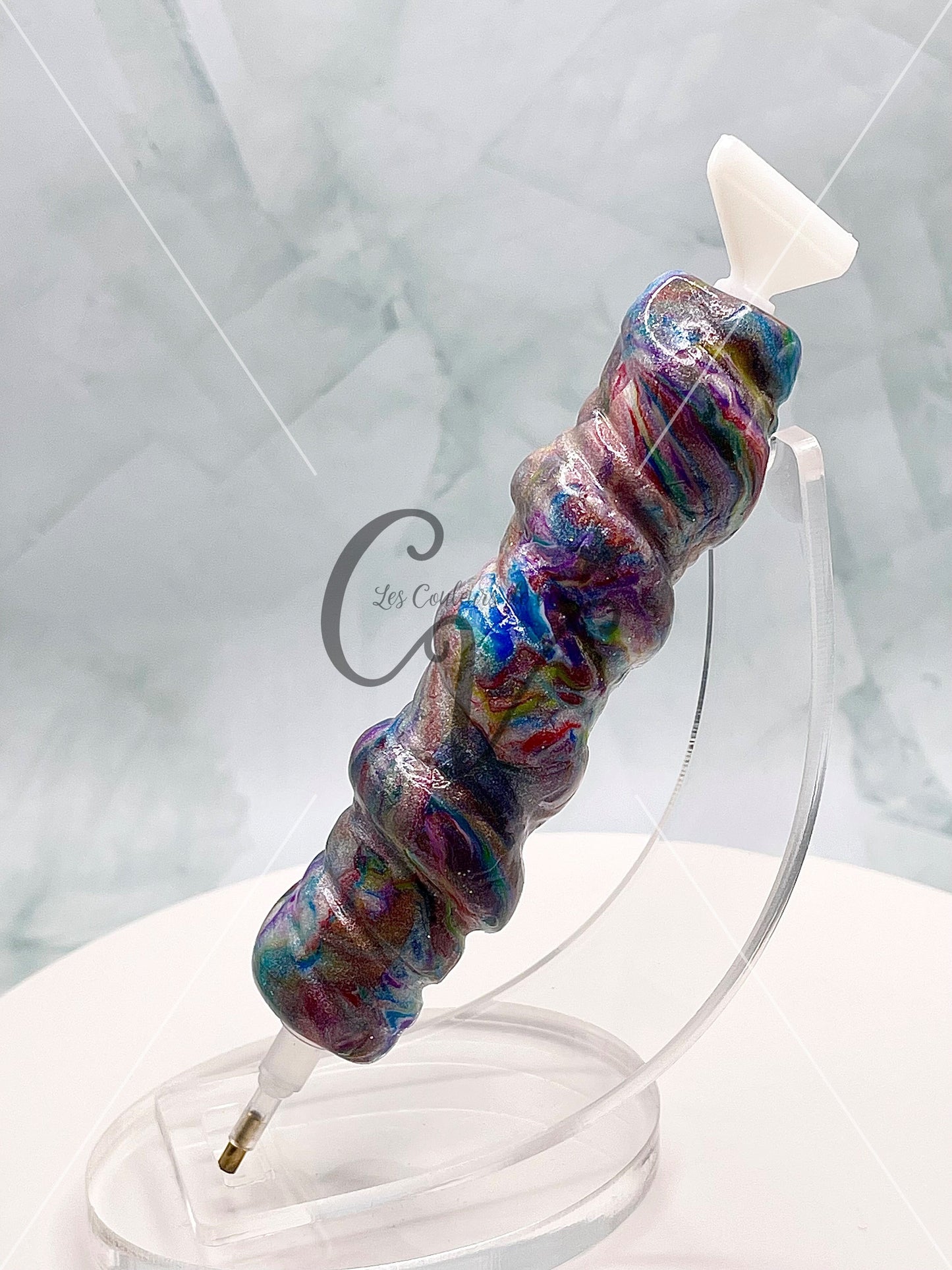 Ergonomic diamond painting stylus/pencil; Spiral heart passion!