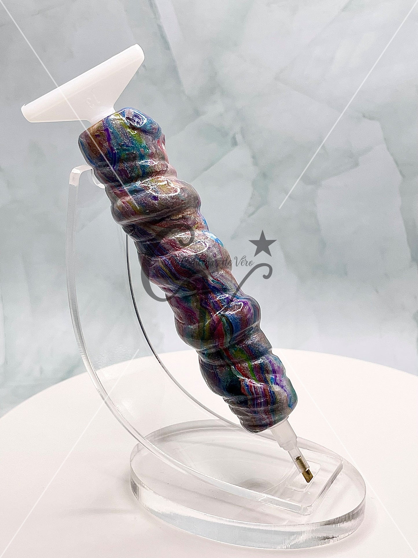Ergonomic diamond painting stylus/pencil; Spiral heart passion!