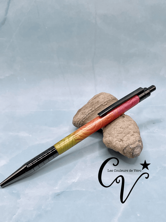 Stylo bille rétractable click Saxa; Couleurs d'agrumes!