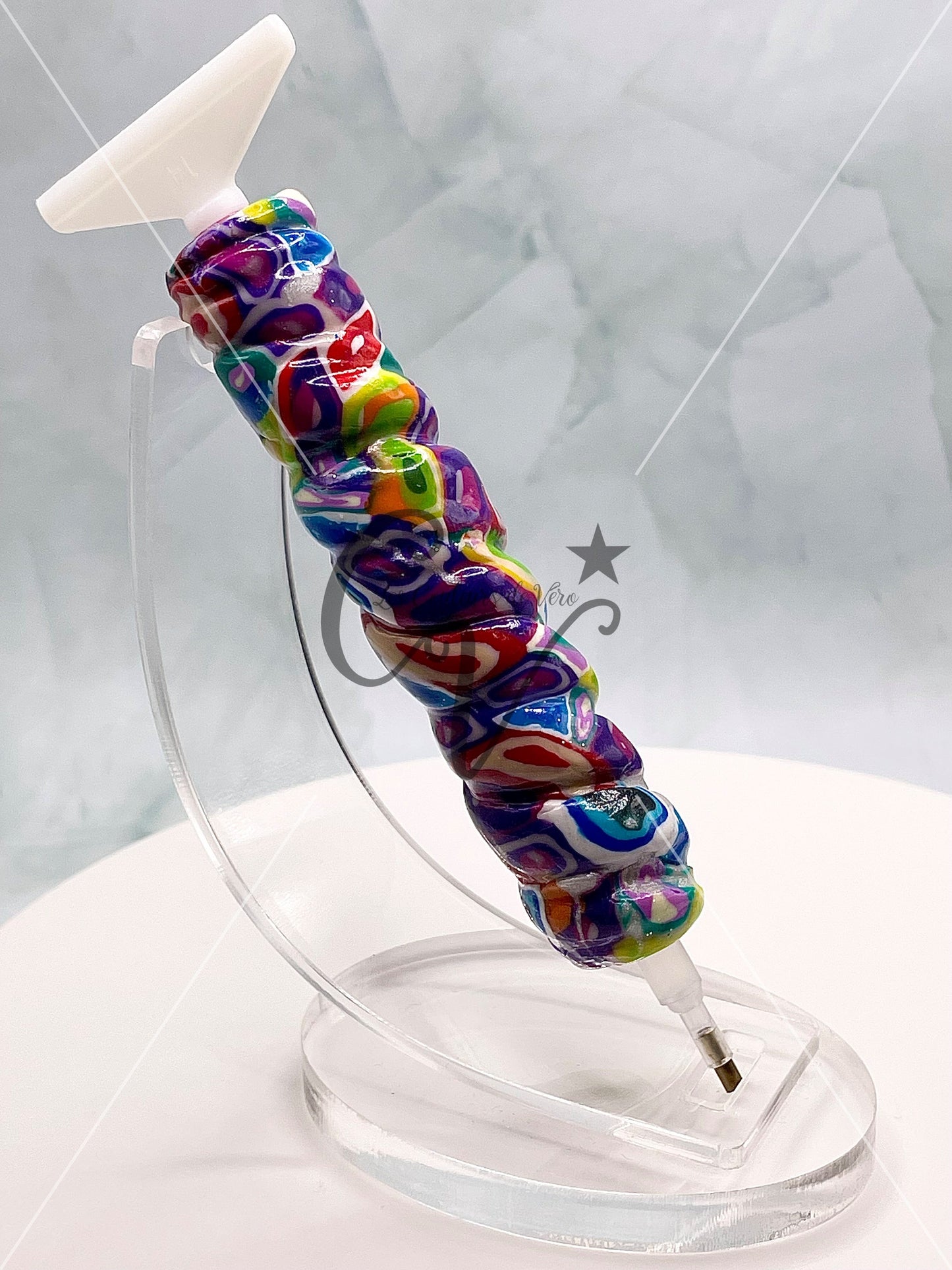 Ergonomic diamond painting stylus/pencil; Spiral heart passion!
