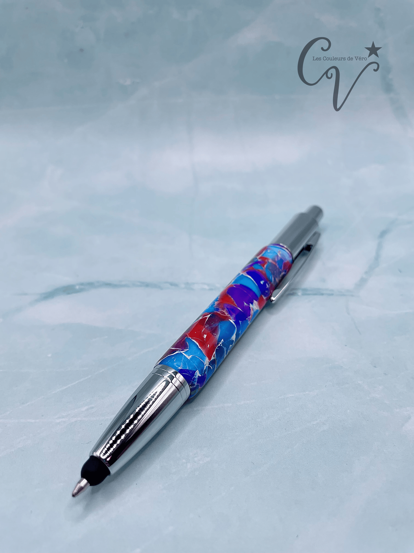 Touch stylus & click ballpoint pen; Spiral puzzle!