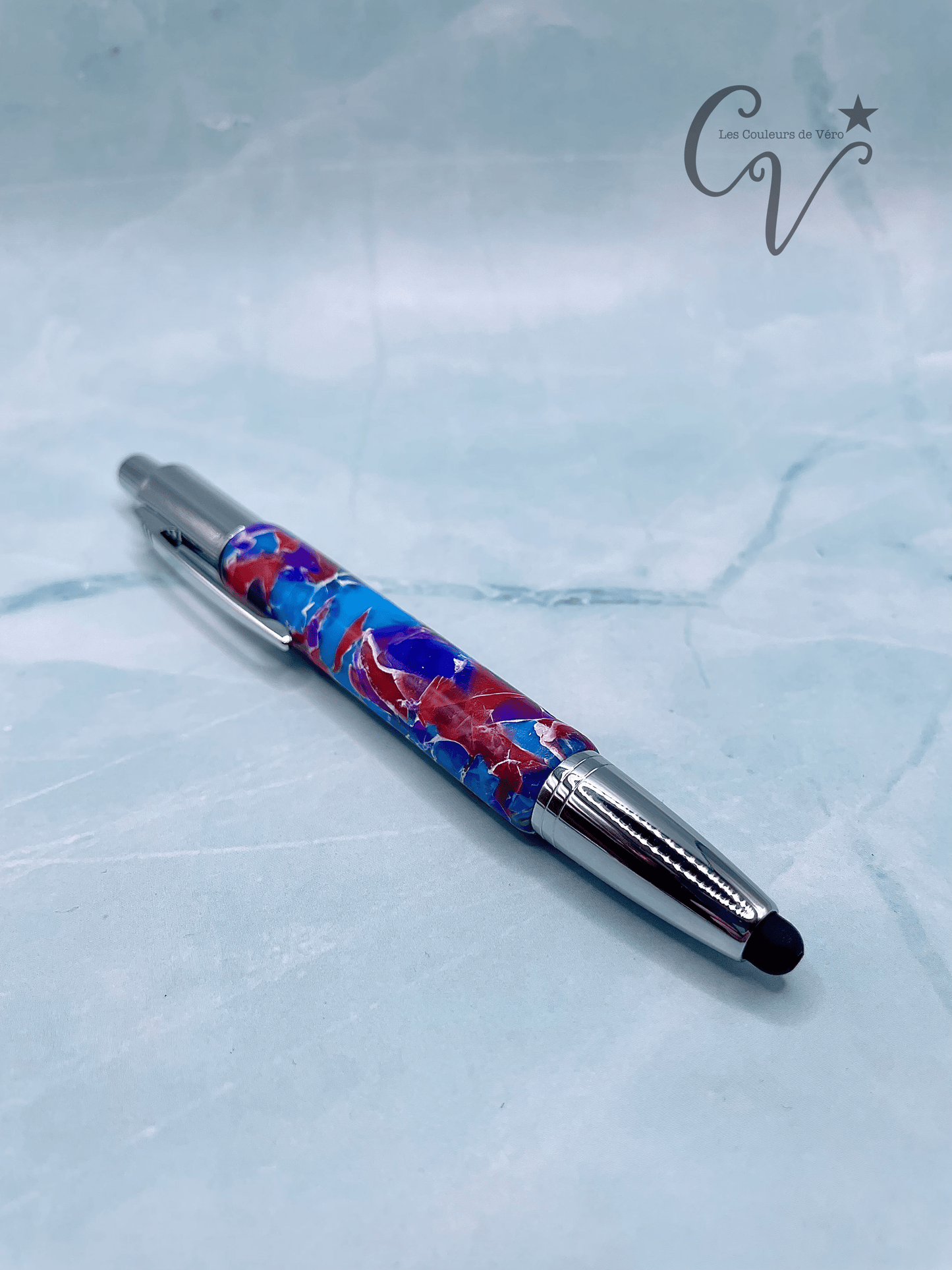 Touch stylus & click ballpoint pen; Spiral puzzle!