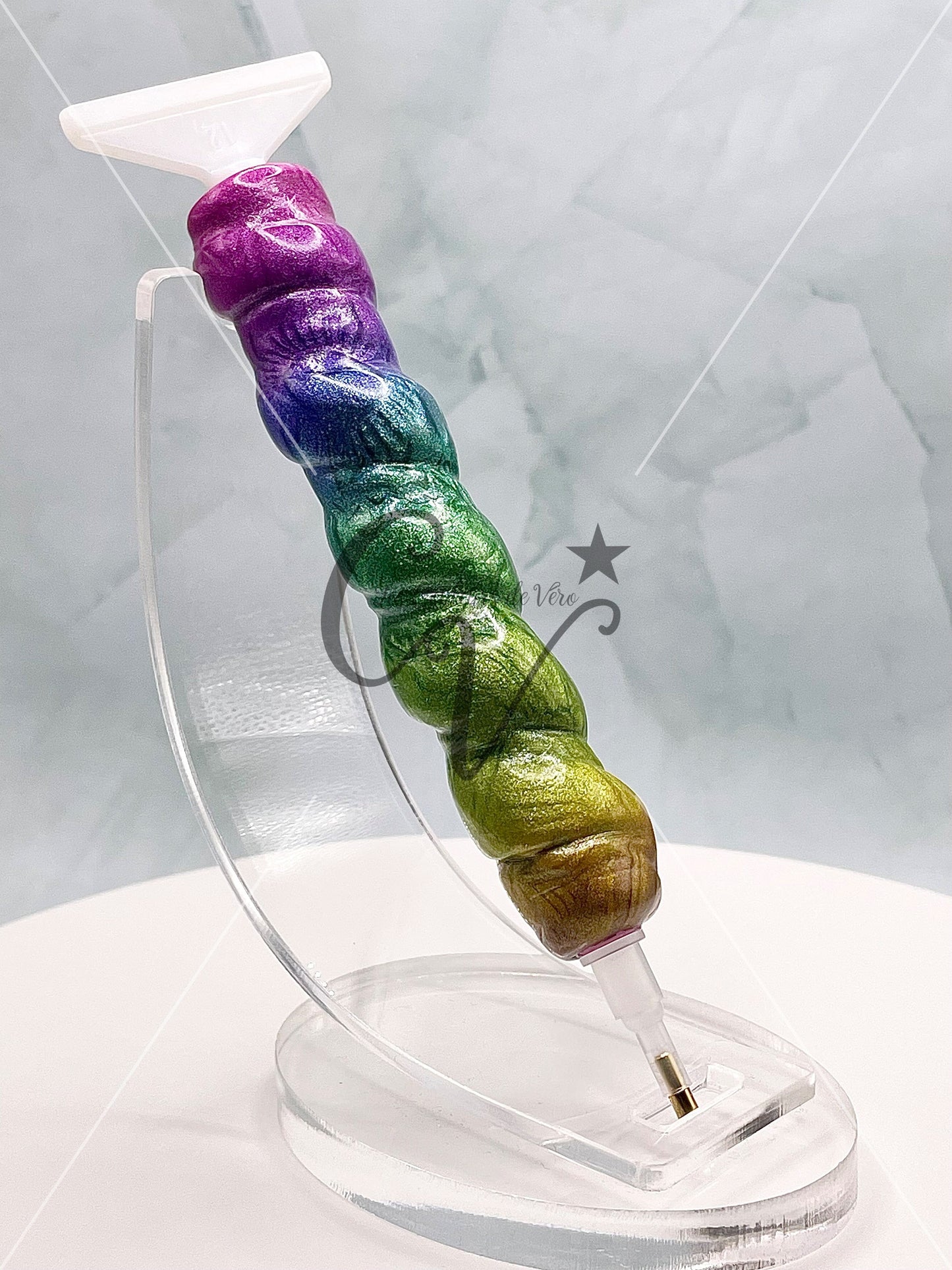 Ergonomic diamond painting stylus/pencil; Spiral heart passion!