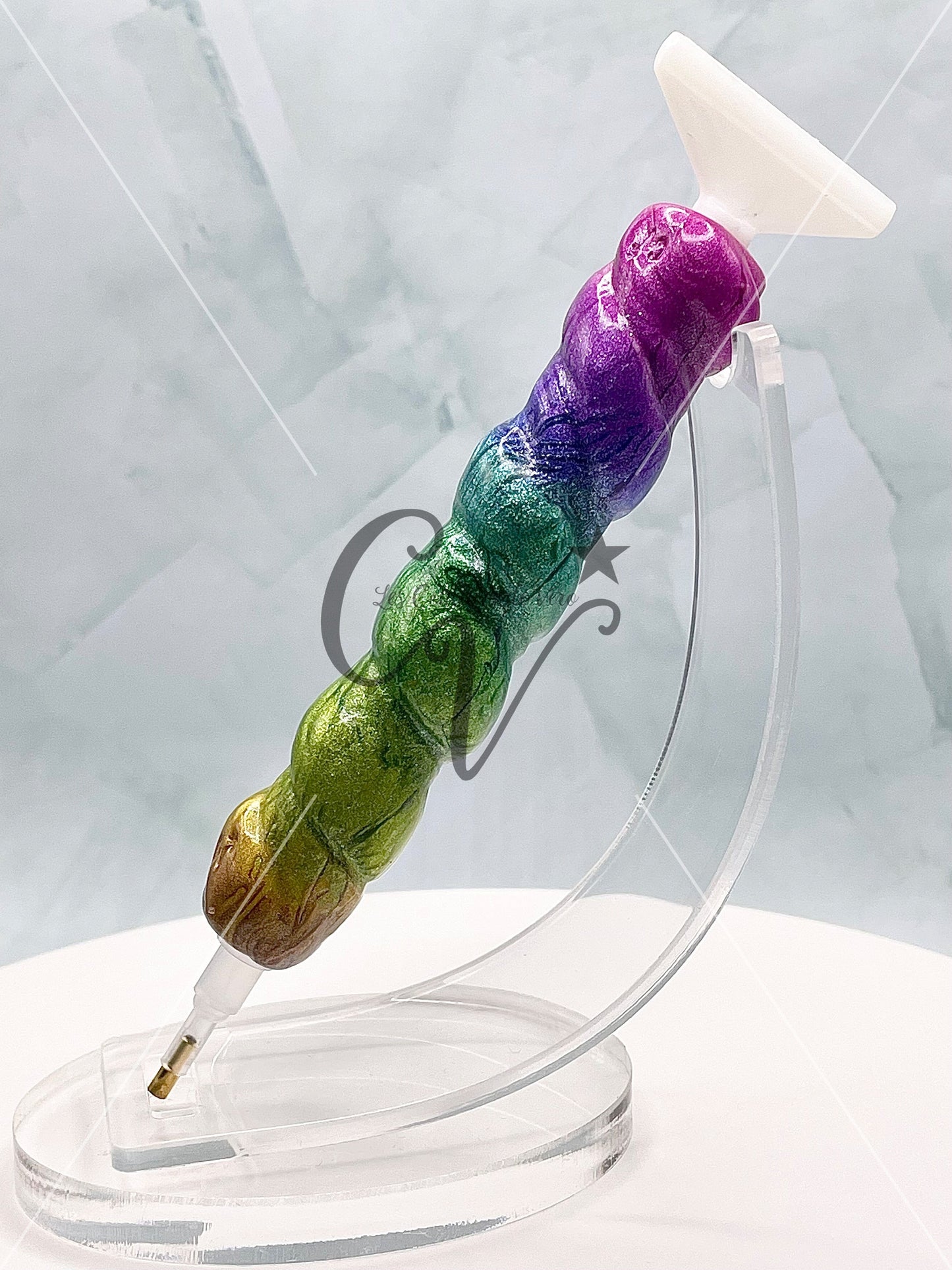 Ergonomic diamond painting stylus/pencil; Spiral heart passion!
