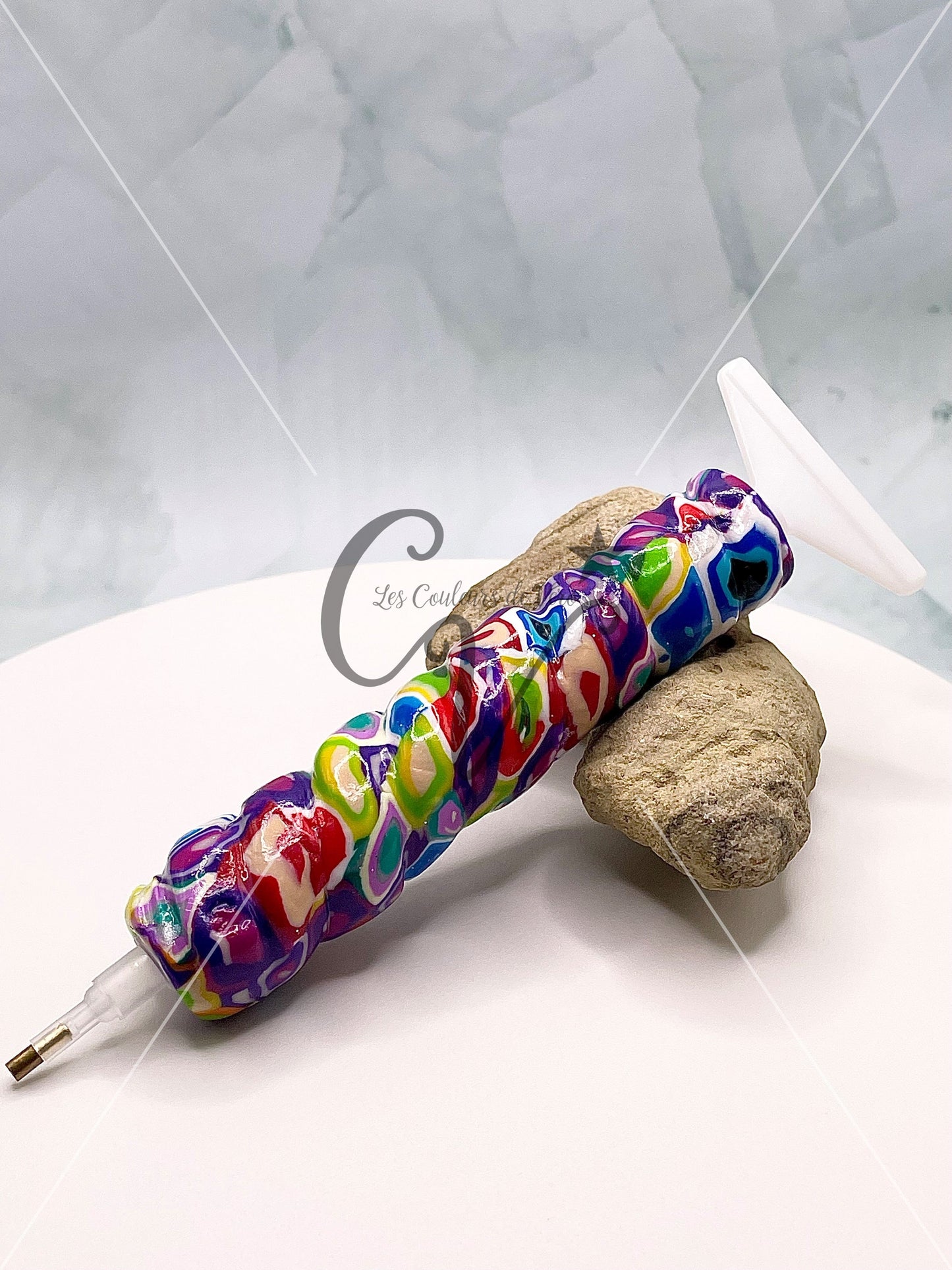 Ergonomic diamond painting stylus/pencil; Spiral heart passion!