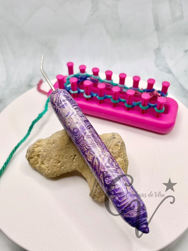 Outil tricotin ergonomique; Étoile de mauve!