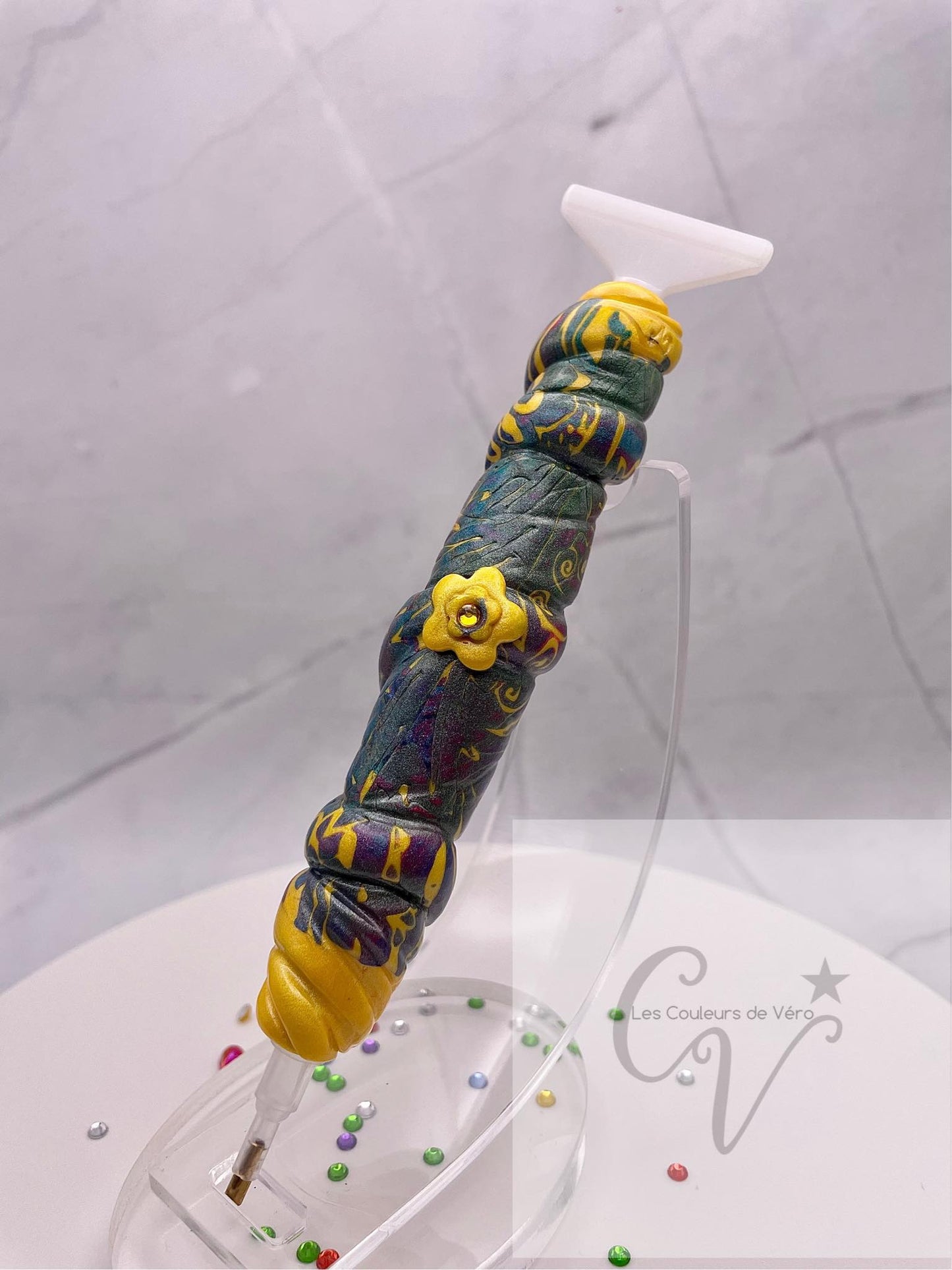 Stylet / crayon diamond painting ergonomique; Très léger, incassable, confortable, unique (non-reproduisable) Fait main!