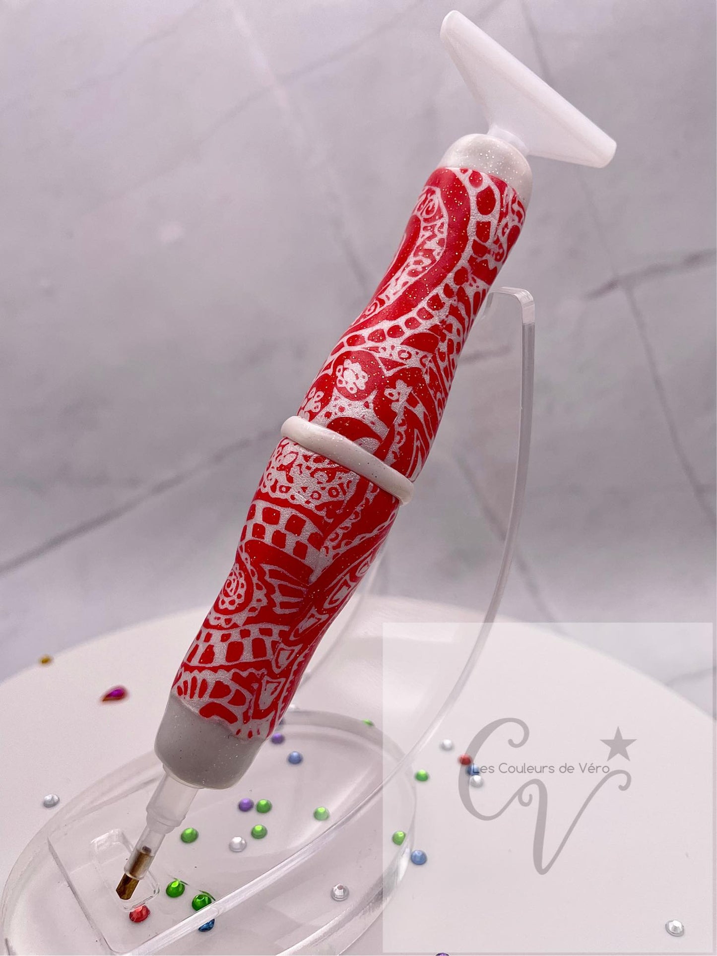 Ergonomic diamond painting stylus/pencil; Very light, unbreakable, comfortable, unique (non-reproducible) Handmade!