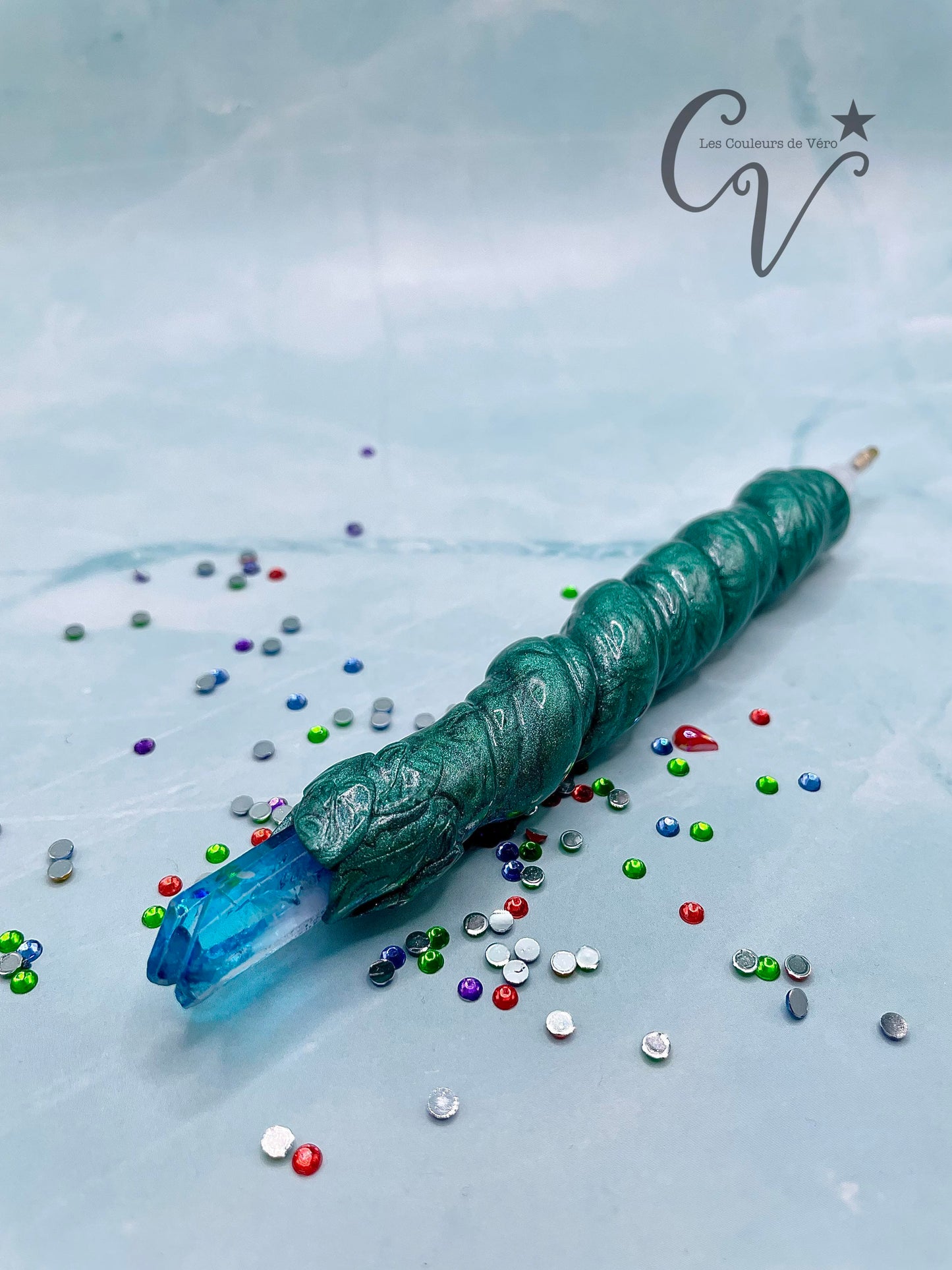 Ergonomic diamond painting stylus/pencil; Glittering tornado!