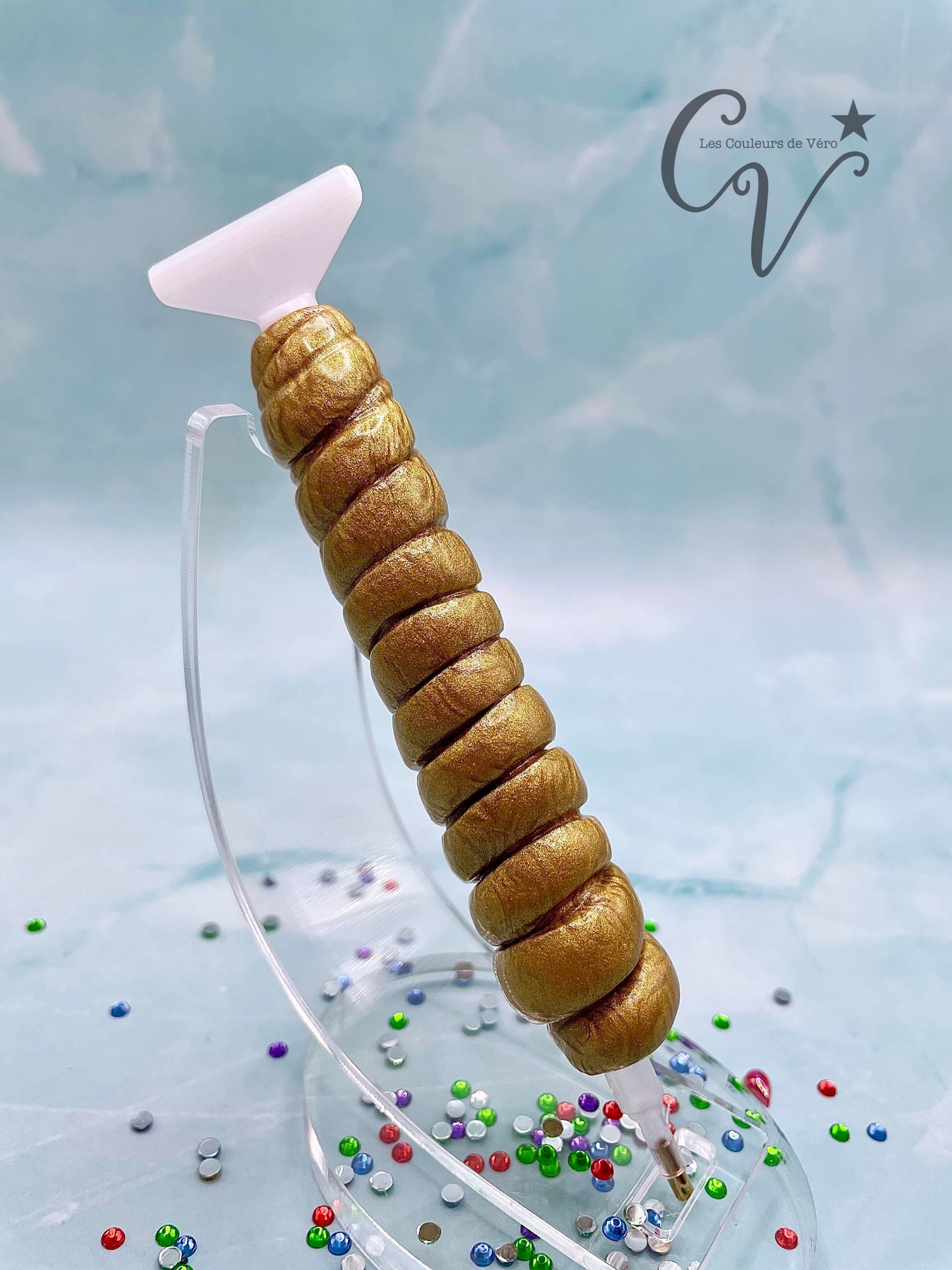 Ergonomic diamond painting stylus/pencil; Glittering tornado!