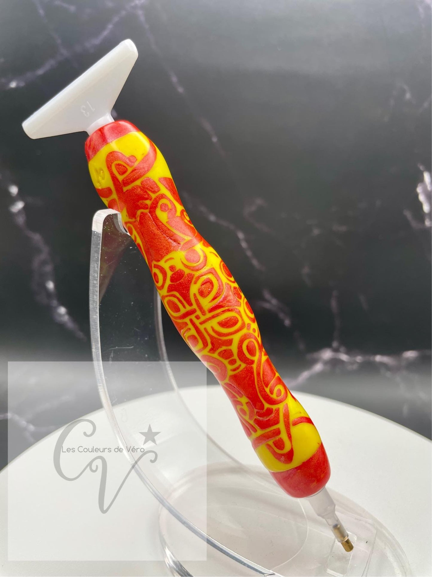 Ergonomic diamond painting stylus/pencil; Very light, unbreakable, comfortable, unique (non-reproducible) Handmade!