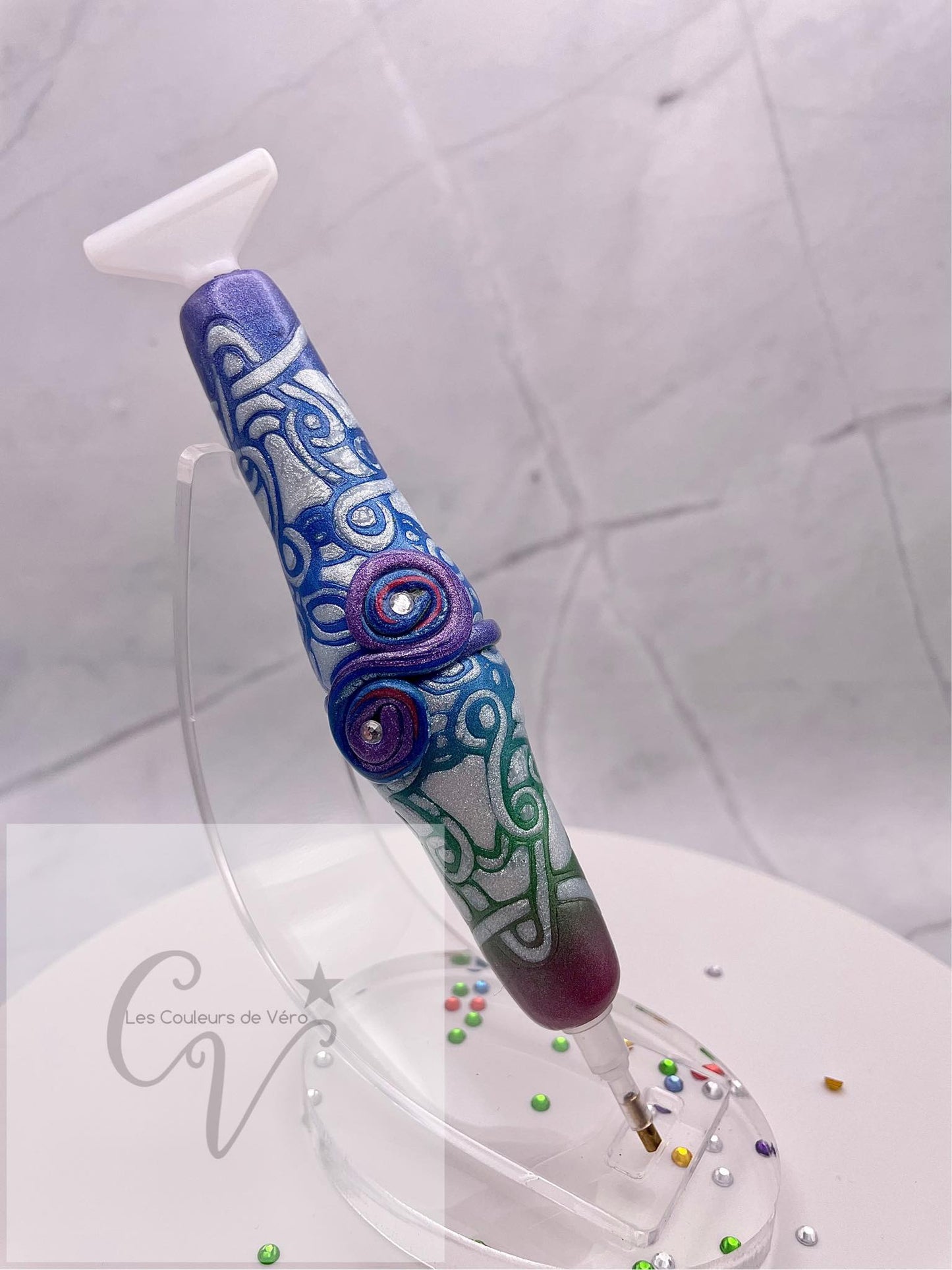 Stylet / crayon diamond painting ergonomique; Très léger, incassable, confortable, unique (non-reproduisable) Fait main!