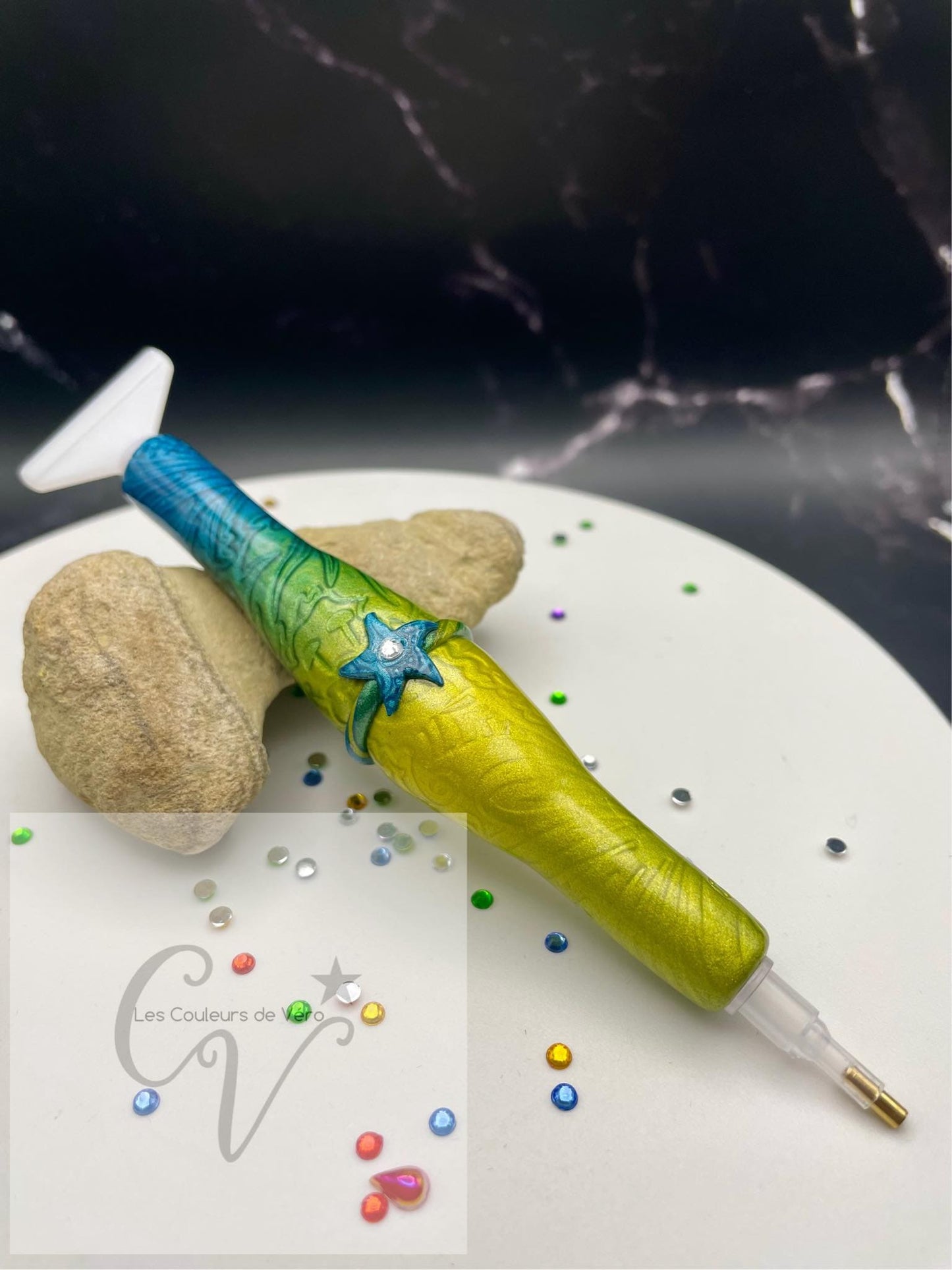 Stylet / crayon diamond painting ergonomique; Très léger, incassable, confortable, unique (non-reproduisable) Fait main!