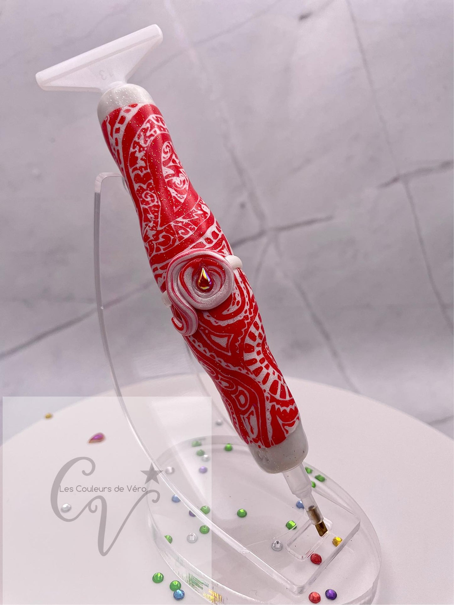 Ergonomic diamond painting stylus/pencil; Very light, unbreakable, comfortable, unique (non-reproducible) Handmade!