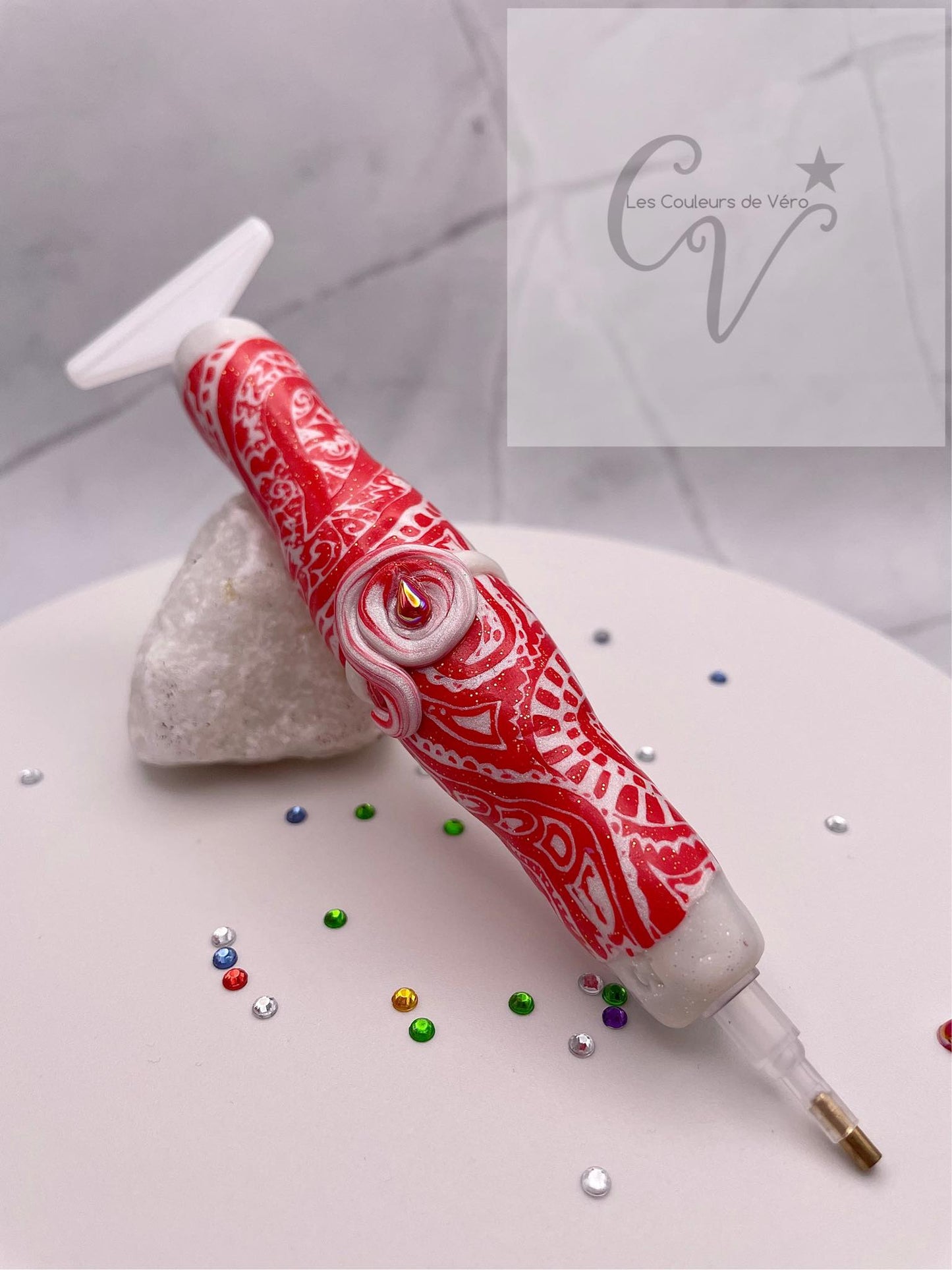 Ergonomic diamond painting stylus/pencil; Very light, unbreakable, comfortable, unique (non-reproducible) Handmade!