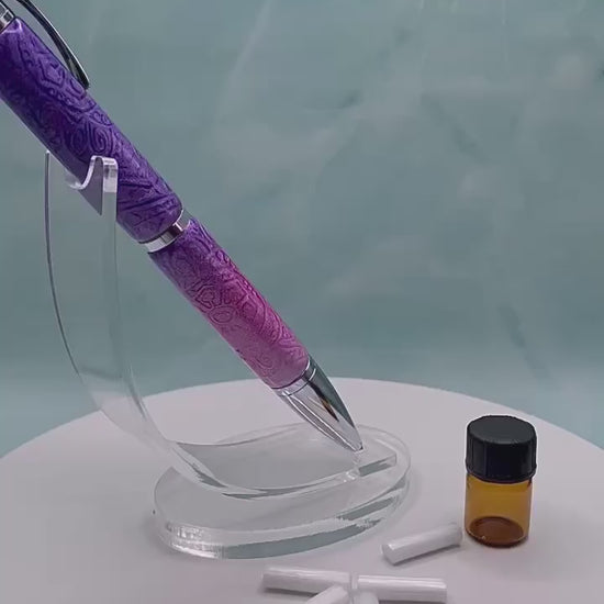 Stylo bille à torsion aromathérapie; anti-stress, huiles essentielles, fait main!