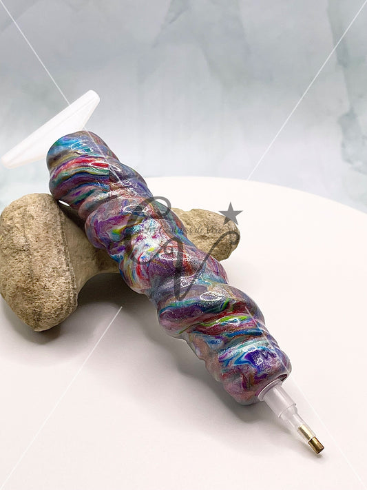 Ergonomic diamond painting stylus/pencil; Spiral heart passion!