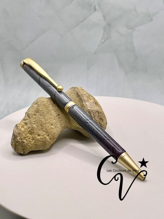 Slimline Thin Line Twist Collectible Ballpoint Pen; Gold sheet metal in the garage!