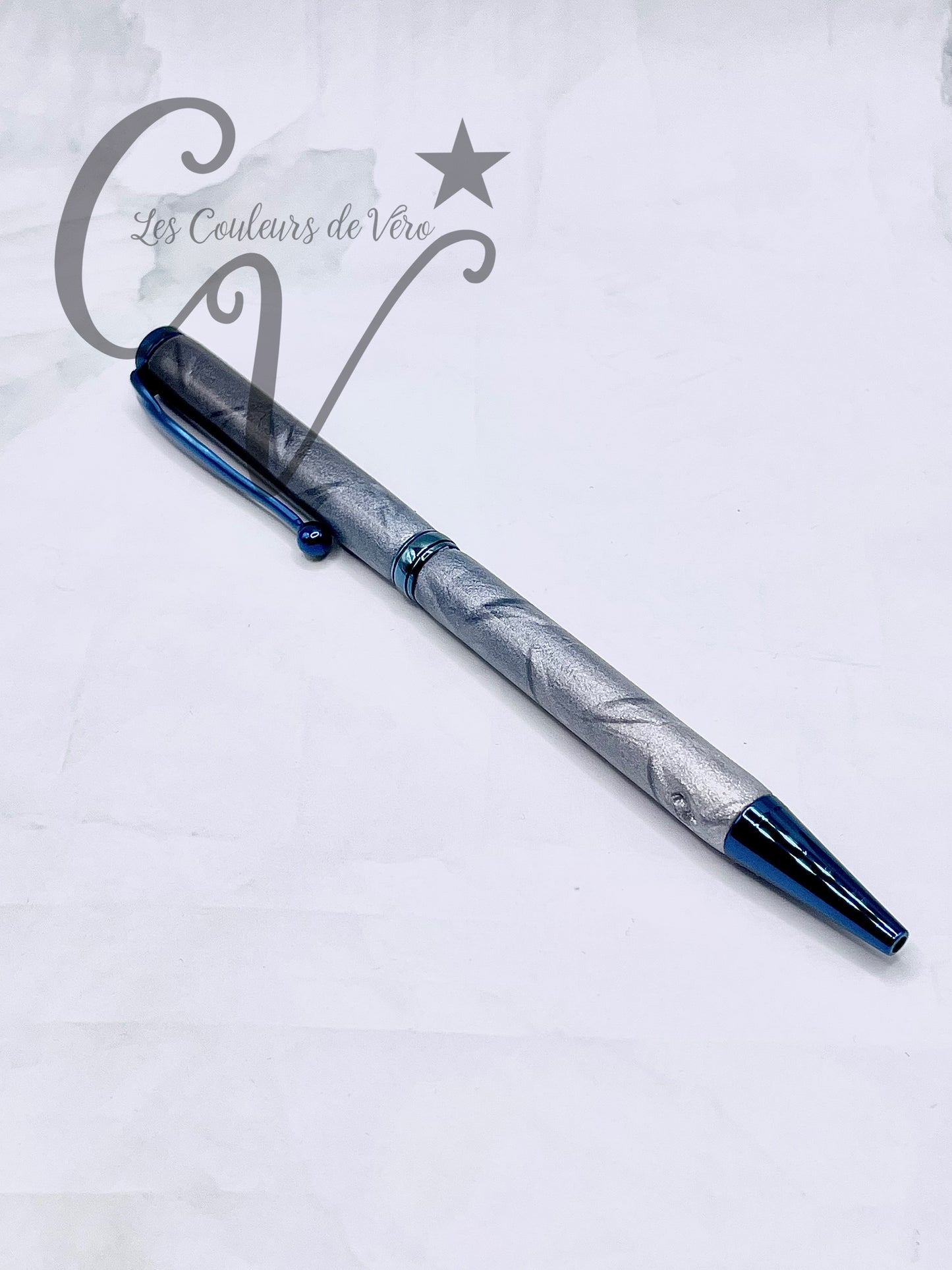 Slimline Slim Twist Collectible Ballpoint Pen; Blue metal sheet!