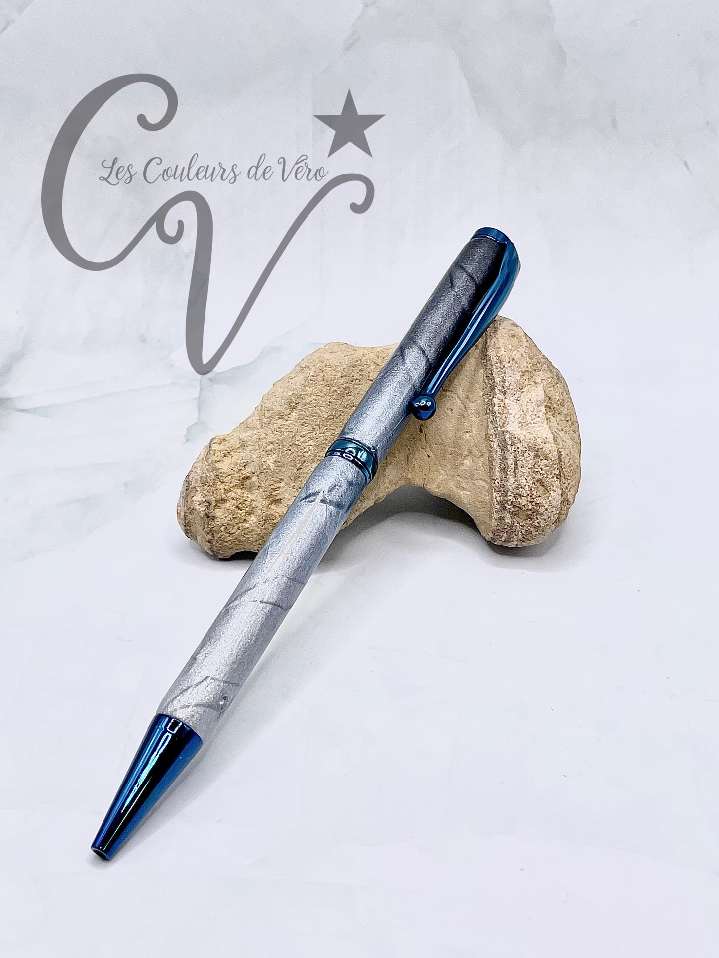 Slimline Slim Twist Collectible Ballpoint Pen; Blue metal sheet!