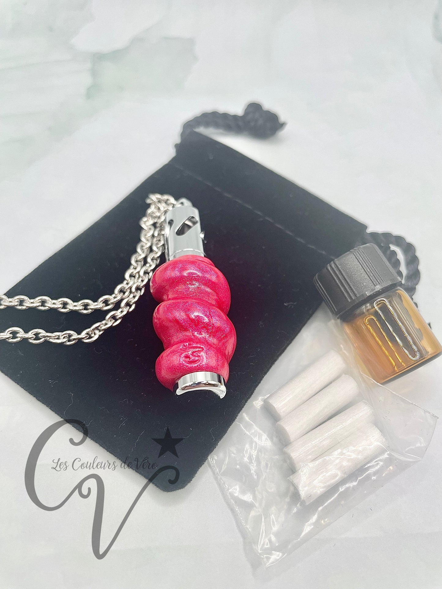 Collier d'aromathérapie;  Petit, anti-stress, unique et réutilisable.